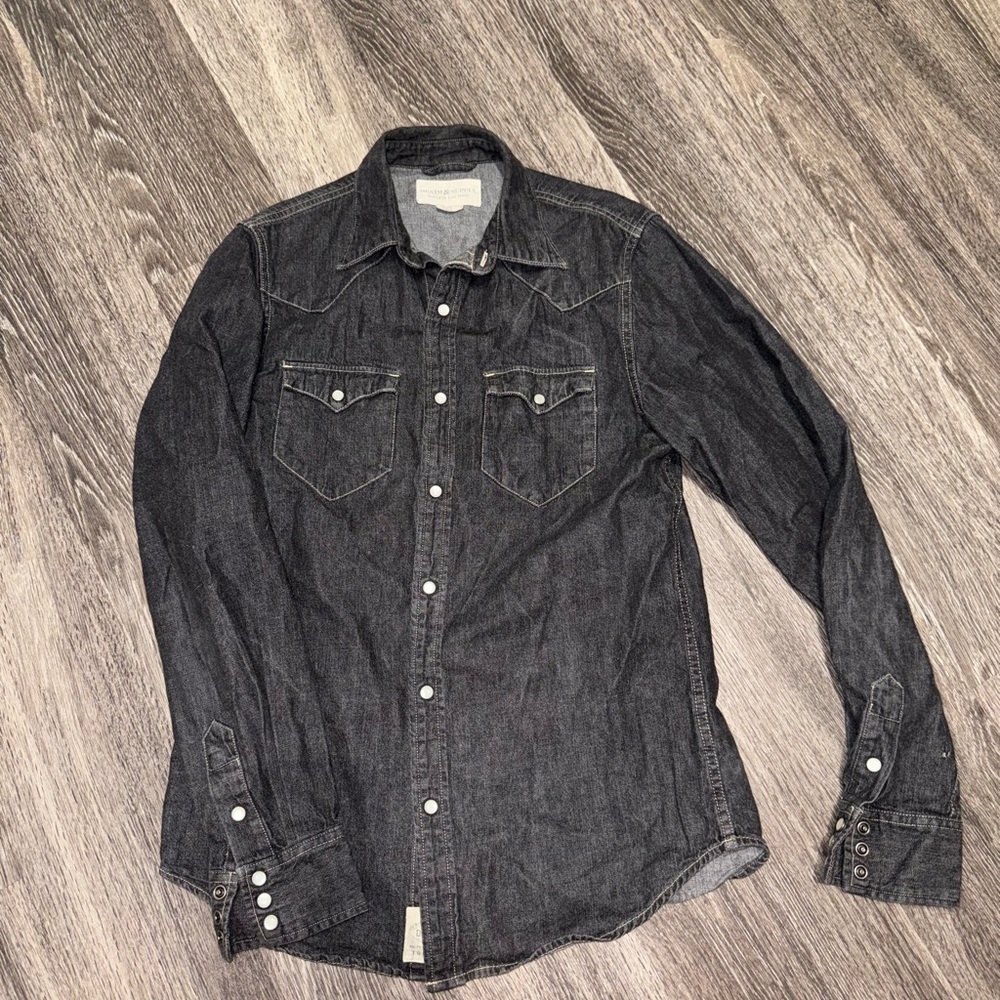 Dark Denim Button-Up Shirt
